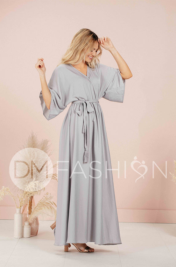 Venus Misty Gray Maxi - Nursing Friendly - FINAL SALE