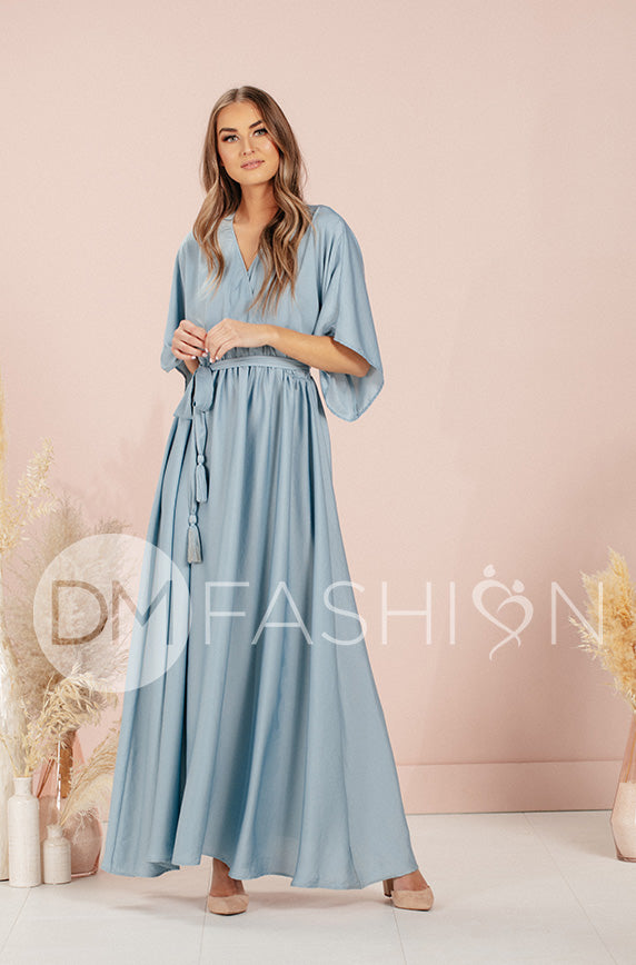 Venus Stone Blue Maxi - DM Exclusive - Nursing Friendly - Maternity Friendly - FINAL SALE M Venus Stone Blue Maxi - DM Exclusive - Nursing Friendly - Maternity Friendly - FINAL SALE M