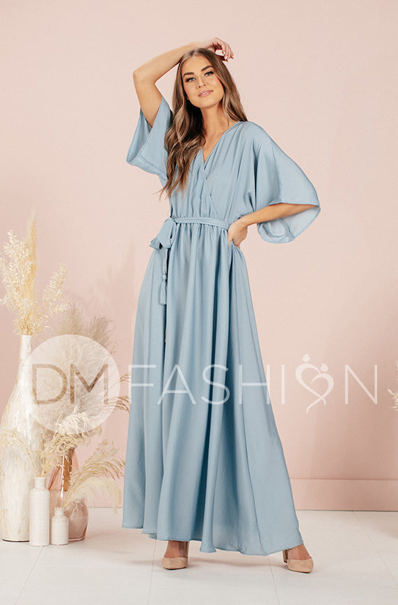 Nursing maxi dress long fashion sleeve