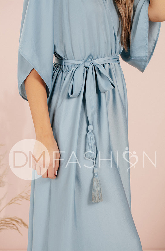 Venus Stone Blue Maxi - DM Exclusive - Nursing Friendly - Maternity Friendly - FINAL SALE M Venus Stone Blue Maxi - DM Exclusive - Nursing Friendly - Maternity Friendly - FINAL SALE M