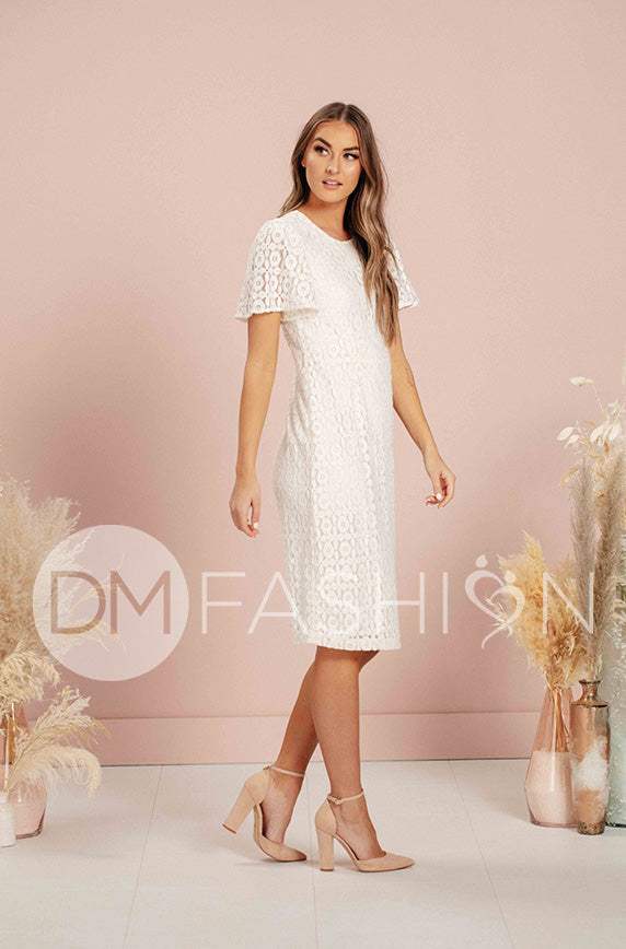 Victoria Ivory Lace Sheath Dress - DM Exclusive