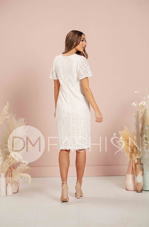 Victoria Ivory Lace Sheath Dress - DM Exclusive