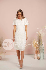 Victoria Ivory Lace Sheath Dress - DM Exclusive