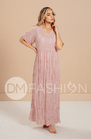 Aspen Silver Pink Lace Dress - DM Exclusive