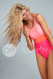 Color Block One Piece - Neon - Restocked