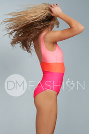 Color Block One Piece - Neon - Restocked