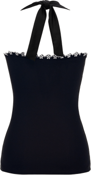 Sweetheart Flower Halter Black - FINAL SALE - DM Fashion