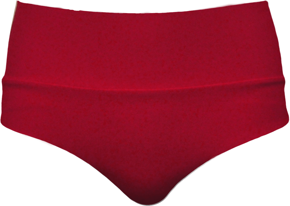 Banded Midrise - Red - FINAL SALE - DM Fashion