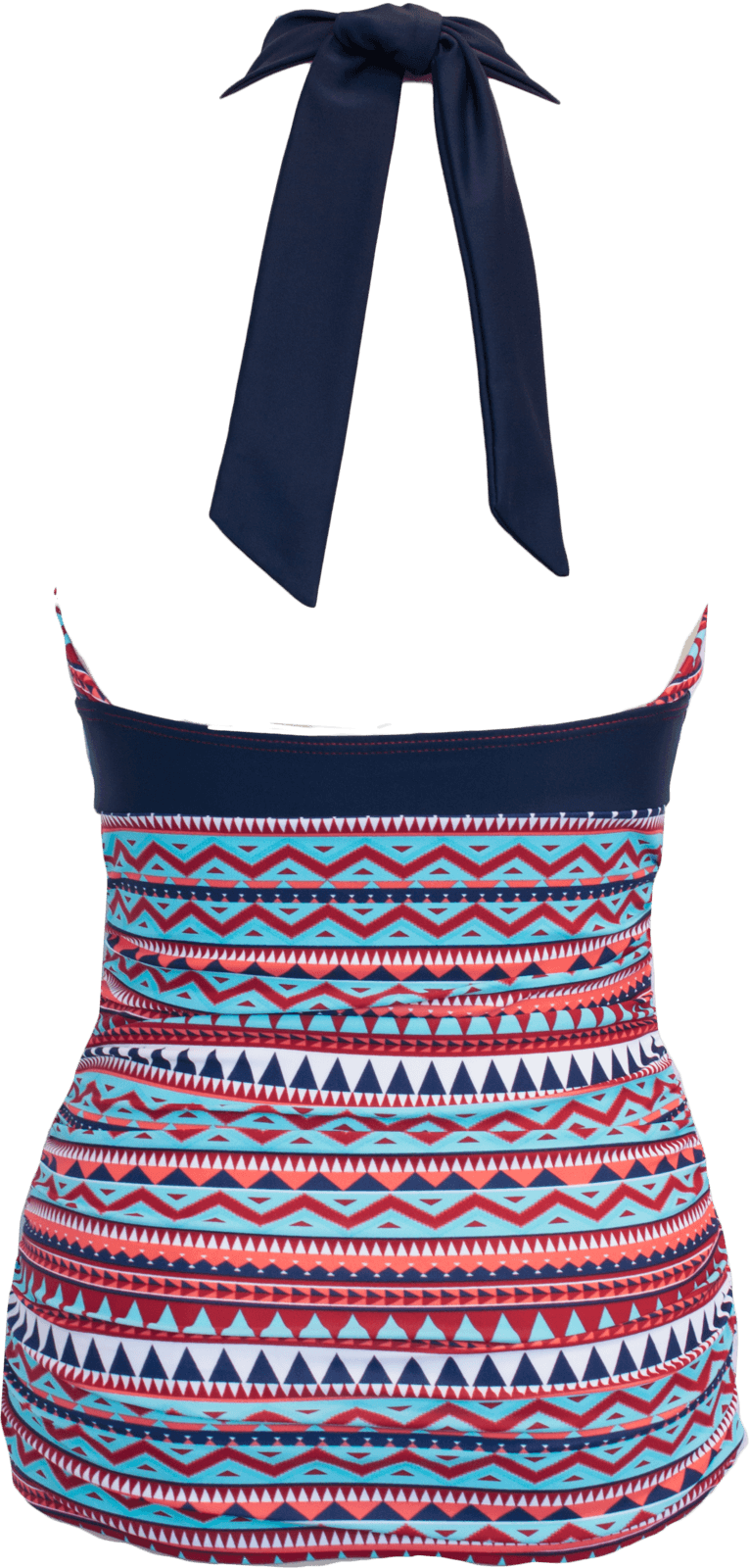 V-Ruched Halter - Nautical Aztec - FINAL SALE - DM Fashion