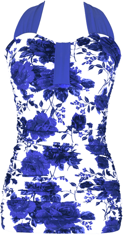 Bandeau Halter - Royal Rose Garden Floral - FINAL SALE - DM Fashion