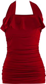 Princess Ruffle Halter - Red - FINAL SALE - DM Fashion