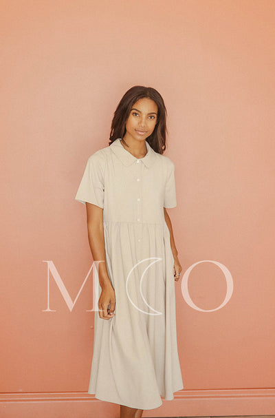 Leora Sand Dress - MCO - Nursing Friendly - FINAL SALE