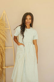 Harley Green Gingham Dress - MCO - FINAL SALE- FINAL FEW