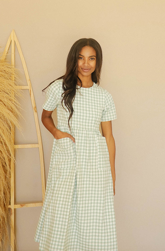 Harley Green Gingham Dress - MCO - FINAL SALE- FINAL FEW
