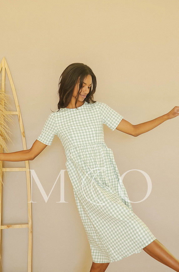 Harley Green Gingham Dress - MCO - FINAL SALE- FINAL FEW