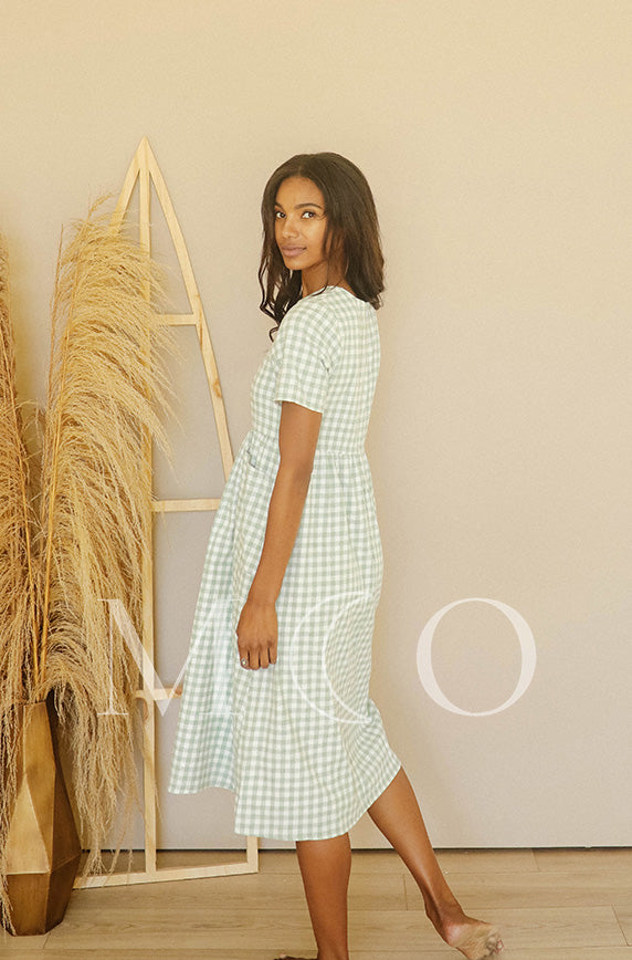 Harley Green Gingham Dress - MCO - FINAL SALE- FINAL FEW