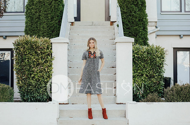 Montreal Embroidered Dress - Maternity Friendly - FINAL SALE