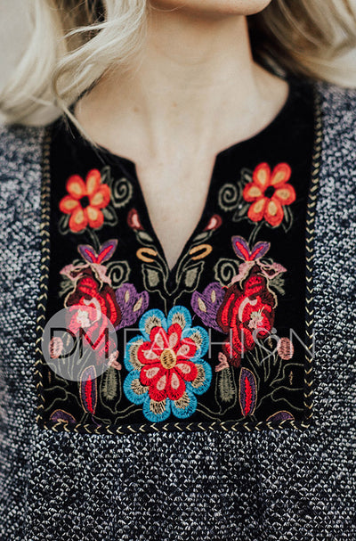 Montreal Embroidered Dress - Maternity Friendly - FINAL SALE