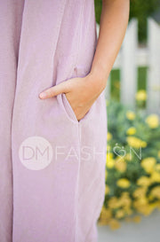 Georgie Lilac Smocked Dress -  Maternity Friendly - FINAL SALE