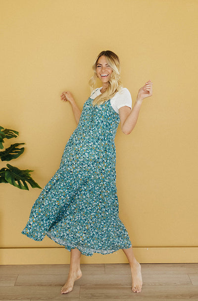 Coastal Seafoam Floral Sun Dress - FINAL SALE- FINAL FEW