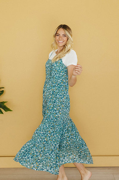 Coastal Seafoam Floral Sun Dress - FINAL SALE- FINAL FEW