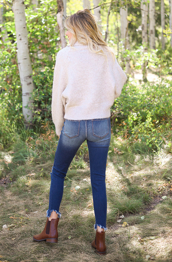 Gemma Dark Wash High Rise Ankle Skinny Jean - FINAL FEW – DM Fashion