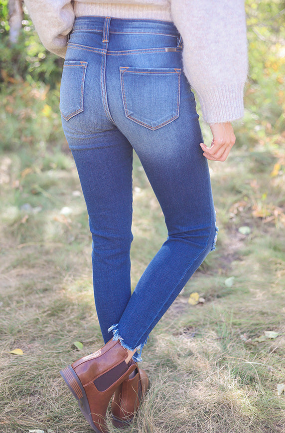 Gemma Dark Wash High Rise Ankle Skinny Jean - FINAL FEW