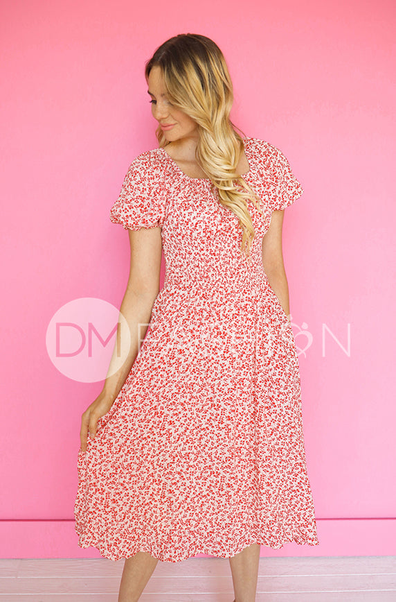 Betty Lollipop Red Dress - DM Exclusive - Maternity Friendly - FINAL SALE