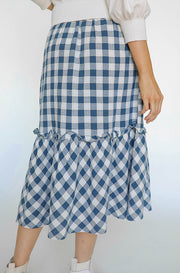 Check It Out Blue Gingham Skirt- FINAL SALE- FINAL FEW