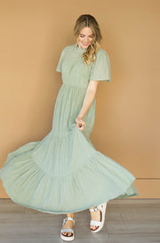 Leah Sage Green Dress- FINAL SALE