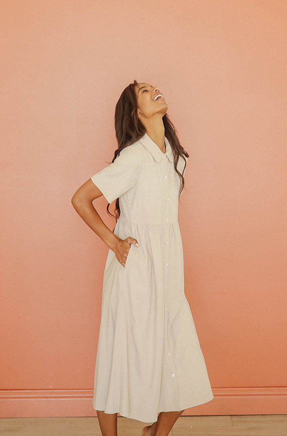 Leora Sand Dress - MCO - Nursing Friendly - FINAL SALE