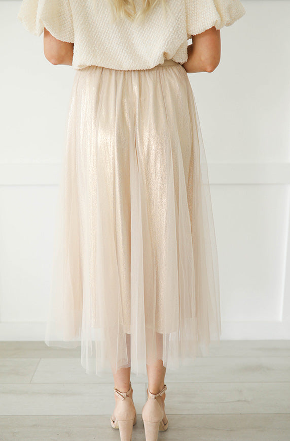 Queen For A Day Gold Tulle Skirt - DM Exclusive - Restocked