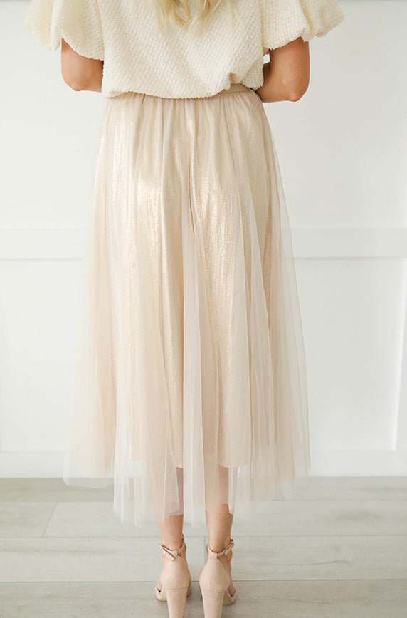 Queen For A Day Gold Tulle Skirt DM Exclusive Restocked – DM