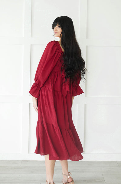 Sienna Winter Red Berry Dress - FINAL SALE