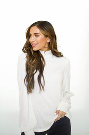 Take Your Time Cream Mock Neck Sweater- FINAL SALE