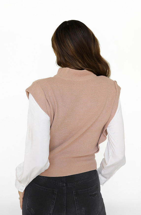 Ivy League Sweater in Taupe - FINAL SALE