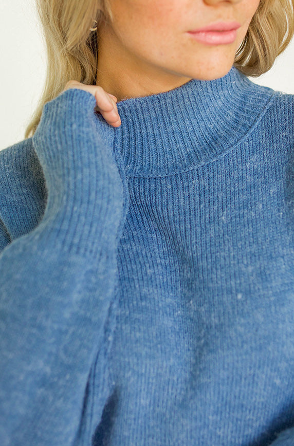 Attention On Me Blue Sweater - FINAL SALE - FINAL FEW