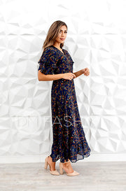 Halie Navy Floral Wrap Dress - DM Exclusive - FINAL FEW