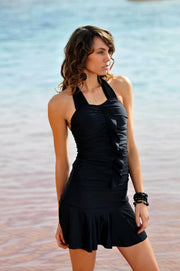 Flounce Halter - Black - FINAL SALE - DM Fashion