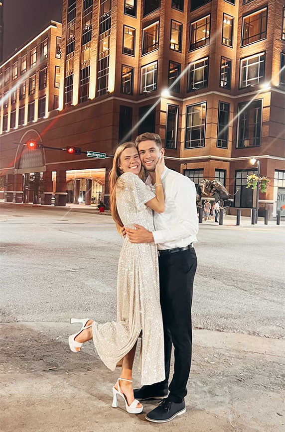 Daphne Champagne Sequin Gown - DM Exclusive