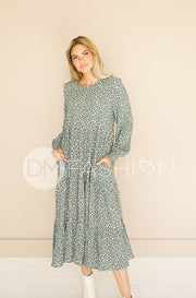 Hanna Jade Green Floral Dress - DM Exclusive - Nursing Friendly