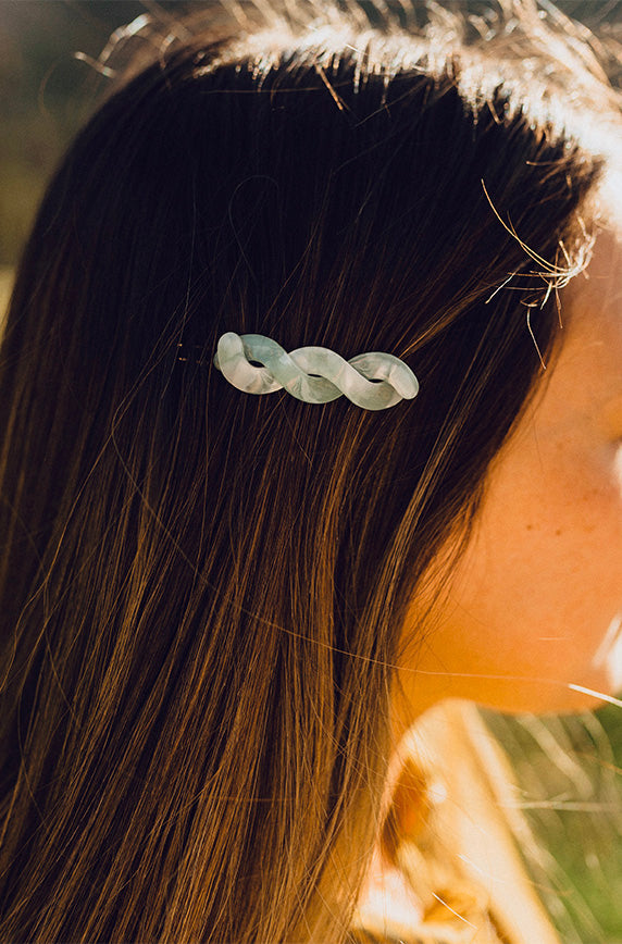 Light Blue Pretzel Hair Clip - FINAL SALE - FINAL FEW