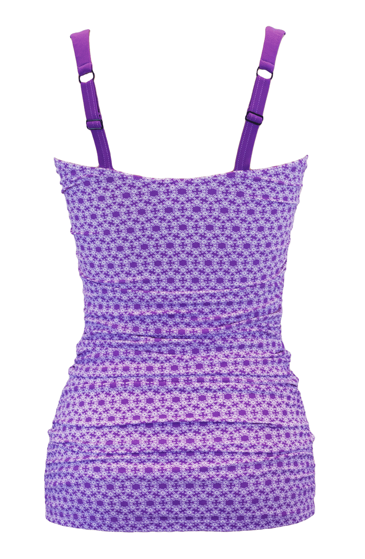 Ruched Bandeau - Purple Daisy Chain - FINAL SALE - DM Fashion