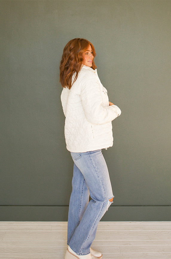 June Quilted Cream Jacket - FINAL FEW
