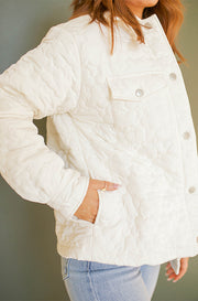 June Quilted Cream Jacket