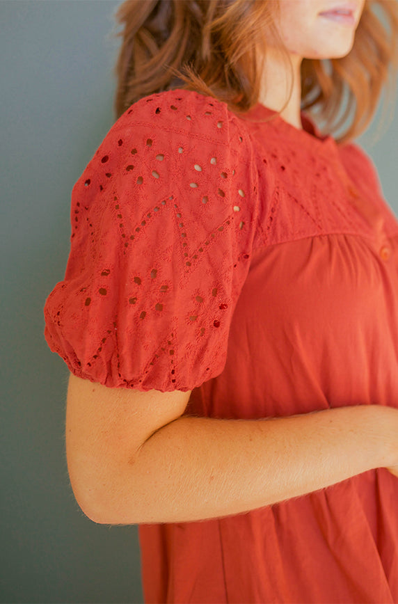 Mae Embroidery Dress - Nursing Friendly - Maternity Friendly - FINAL FEW