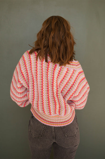 Rainbow Striped Knitted Cardigan- FINAL FEW - FINAL SALE