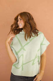Connor Green Half Zip-Up Sweater - FINAL SALE