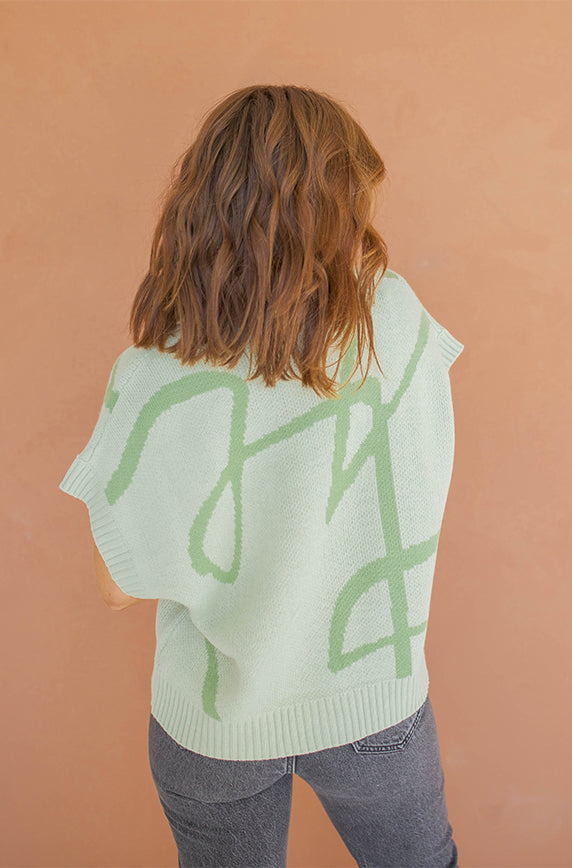 Connor Green Half Zip-Up Sweater - FINAL SALE