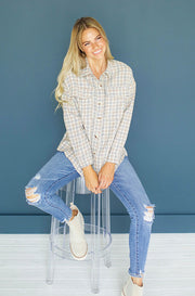 Anything For You Plaid Button-up Shacket - FINAL SALE- FINAL FEW